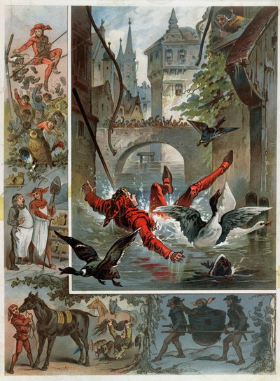 Ilustración para la historia de Till Eulenspiegel por Richard Strauss (1864-1949) c.1860-80 de Carl Offterdinger